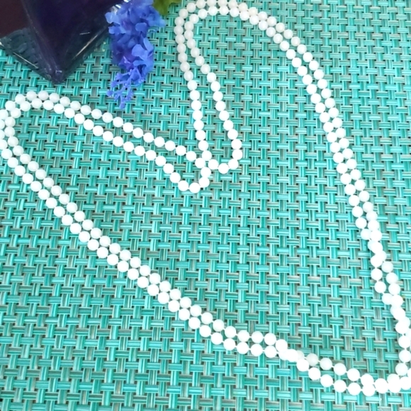 Jewelry - Vintage Jewlery Strands of Pearl's Faux Pearl Beads White Long Strand